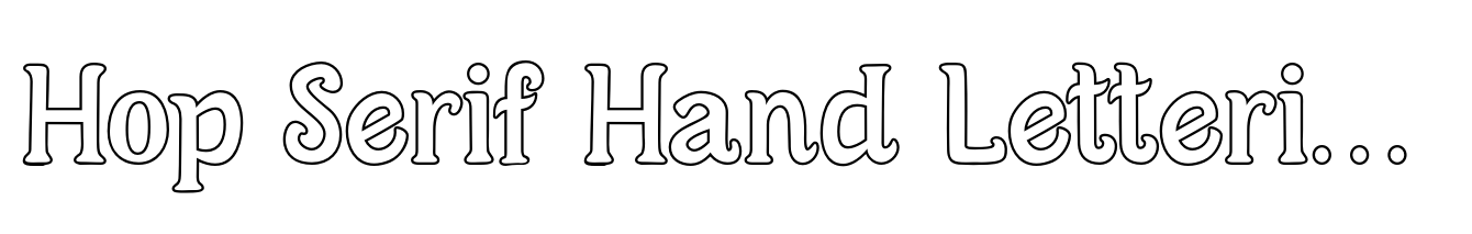 Hop Serif Hand Lettering Lines
